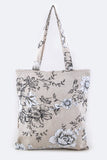 Flower Print Tote