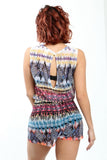 Short-sleeve Mesh Romper