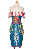Off Shoulder Print Dress