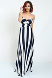 Wrap Around Dress (Striped Navy)