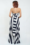 Wrap Around Dress (Striped Navy)