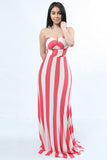 Wrap Around Dress (Striped Coral)