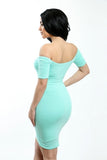 Bare Shoulder Bodycon (Mint)