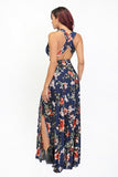 Wrap Around Dress (Floral Navy)