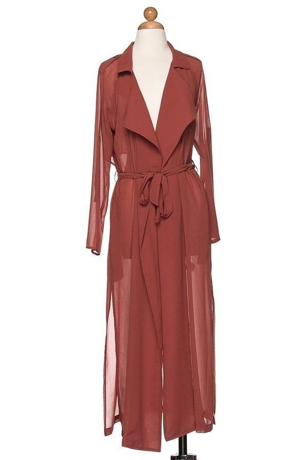 Sheer trench duster sale