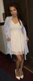 Dusty Blue Waist-tie Wrap Jacket