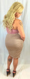 Fitted Taupe Skirt
