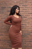 Autumn Nights Dress (Chocolate)