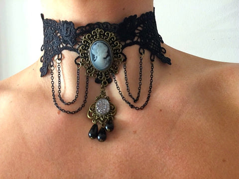 Black Lace Vintage Choker
