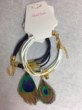Faux Suede Feather Bracelet
