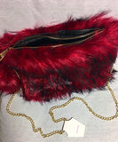 Medium Fluffy Bag with Faux Gold Chain
