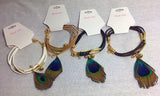 Faux Suede Feather Bracelet