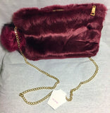 Medium Fluffy Bag with Faux Gold Chain