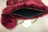 Medium Fluffy Bag with Faux Gold Chain