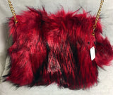 Medium Fluffy Bag with Faux Gold Chain