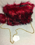 Medium Fluffy Bag with Faux Gold Chain