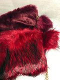Medium Fluffy Bag with Faux Gold Chain