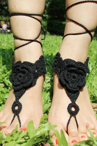 Rose Crochet Anklet