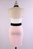 Color Block Halter Bodycon