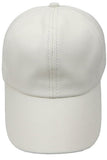 Faux Leather Baseball Cap