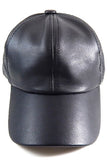 Faux Leather Baseball Cap