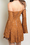 Bare Shoulder Lace Dress