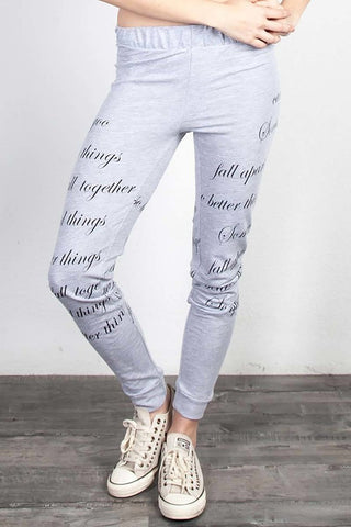 Letter Print Joggers