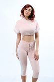 Hooded Crop Top (Blush)