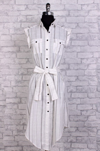 Striped Collared Dress