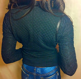 Quilt & Lace Bomber Jacket